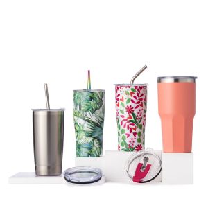 China Personalized SS Insulated Tumblers With Lids And Straws 20oz on sale