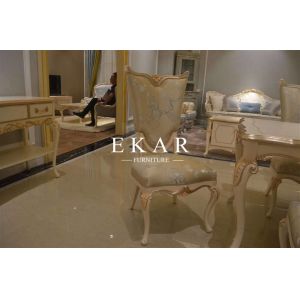Latest Design Classic European Style High Back Wooden Dining Chair