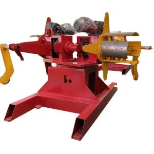 Quality Metal Steel PPGI Electric Hydraulic Decoiler Machine With Loading Cart for sale