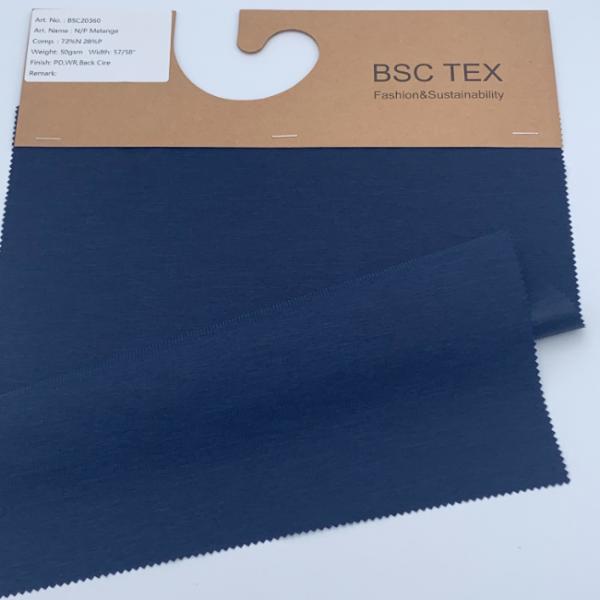 50gsm 58" Nylon Taffeta Fabric Melange Stripe Fiber Proof Water Repellent