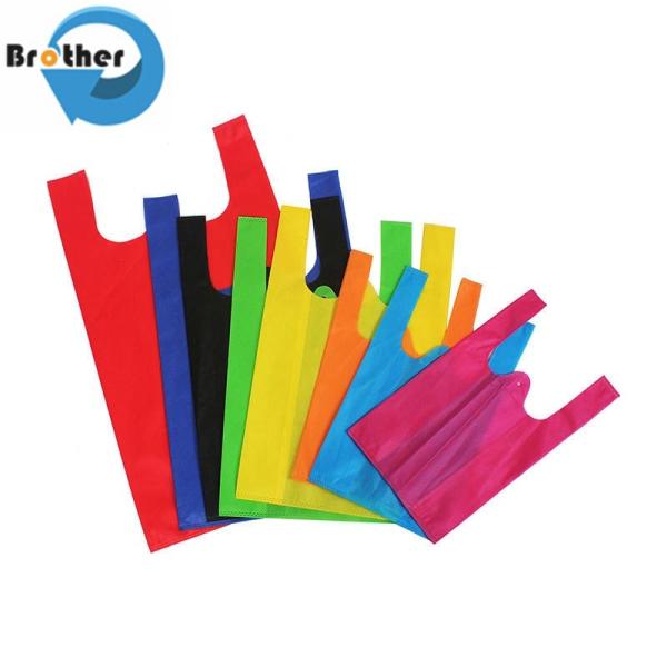 Free Stock Samples PP Non Woven T-Shirt Tote Eco Friendly Degradable Promotional Shopping Bag Non Woven Bags