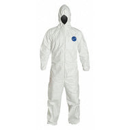 Xxl Disposable Coveralls White Safety Protective Asbestos Jumpsuit Waterproof