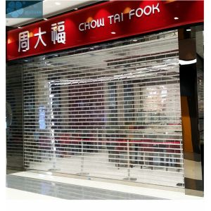 SS 201 Durable Glass Roller Shutter With 12mm Tube