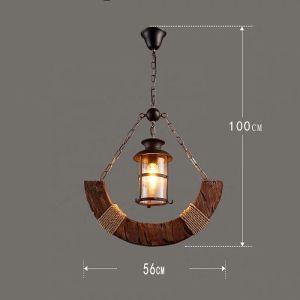 Industrial Rustiy Vintage Pendant Lamps Wooden Pendant Light Oem Odm Service