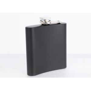 Matte Black Paint Kitchen Household Items 6oz Small Drinking Flask