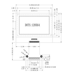 FSTN 1.2 Inch Cog LCD Display