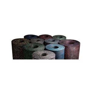 Colorful EPDM Dots on Black Ground Pure Color Recycled Rubber Flooring Rolls for