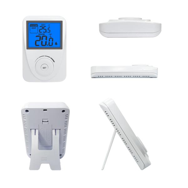 Riseem 230V Wireless Digital HVAC RF Room Thermostat Temperature Controller For Boiler