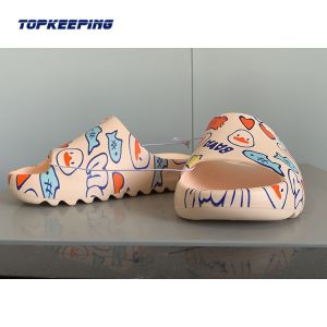 Summer Indoor Printed Flat EVA Women Yezzy Slides