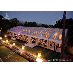 Clear Top Cover Outside Aluminum Luxury Wedding Tents Different Lightings