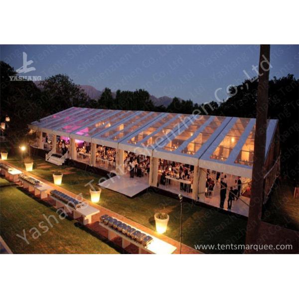 Clear Top Cover Outside Aluminum Luxury Wedding Tents Different Lightings