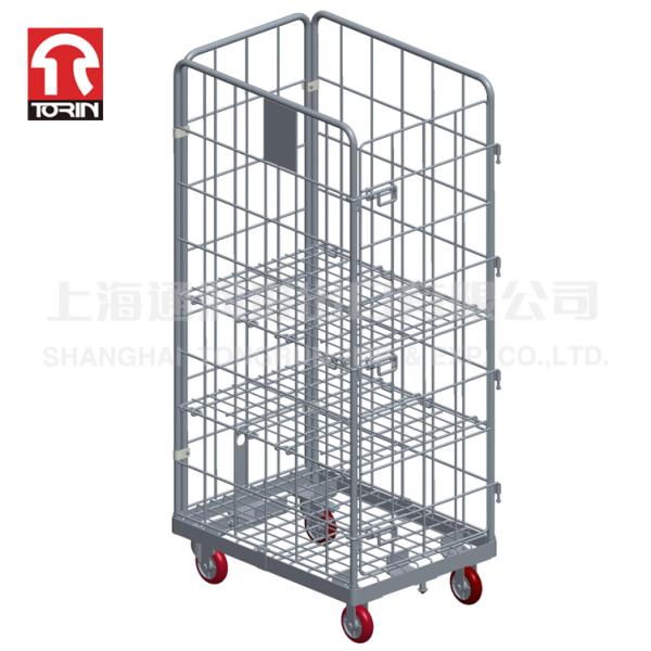 Torin SWK1042-WOT Steel Multi-layer Movable Folding Cargo Storage Steel Roll Container roll Cart