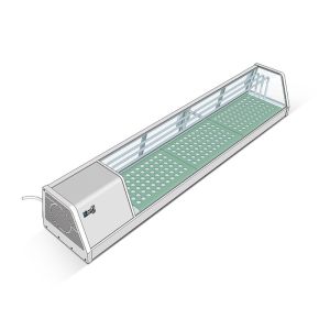 100L Sushi Pizza Prep Refrigerator Glass Material Static Cooling