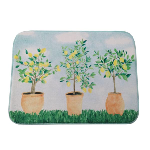 Microfiber Dish Drying Printed Mat For Kitchen Absorbent Pads