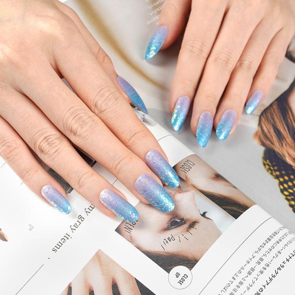 New design Fashionable Glitter Nail Art Salon Nail Polish Stickers Nail Art Set 16-20 pieces