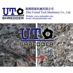 double shaft shredder - scrap leather shredder/ leather cutter/ leather shear/