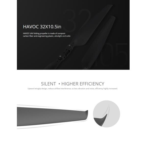 HAVOC 32x10.5in Polymer Folding Propeller
