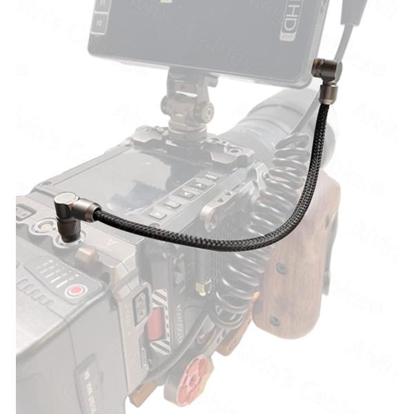 Red Komodo V Mount Battery Plate Power Cable Lemos Rotatable 2 Pin Male To 2 Pin Male Cord For SmallHD Monitor