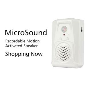 Quality COMER Sound Speaker PIR Motion Activated Implicit Player for sale