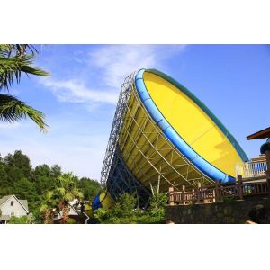 Customized Adults Fiberglass Water Park Tornado Slide 14.6m Height , 42*60m