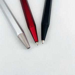 Classic Design Retractable Ball Pen Hexagonal Barrel Aluminum Press Ballpoint