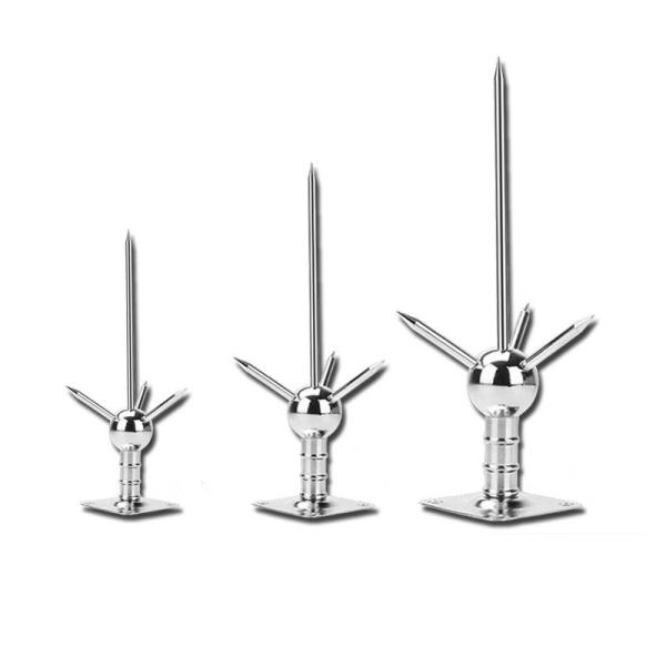 Brass Lighting Rod Three-Pole Copper Air Terminals Detachable Lightning