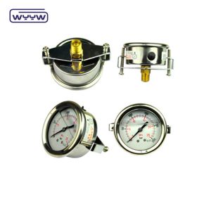Axial 2.5" U-Clamp Pressure Gauge Manometer / Back Connection Pressure Gauge