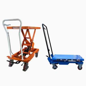 Mobile Portable Scissor Lift Tables Hydraulic 250kg Max Height 35.83in