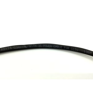 RG174+2C Siamese Video Cable , Siamese Coaxial Cable For CCTV 26AWG CU Monitor