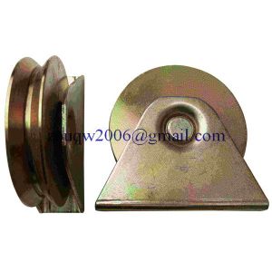 Sliding gate roller GW601 Y Groove，Galvanized, Iron, Single bearing