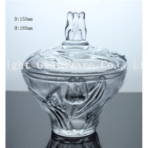 Buy luxury design glass fruit plate, glass candy container with lid at wholesale prices