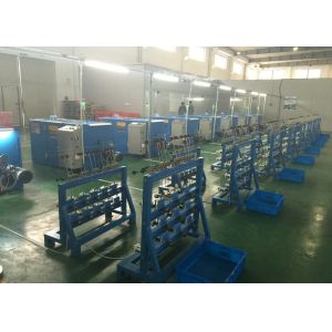 Sky Blue Copper Wire Twisting Machine , Touch Screen Operation