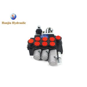 China Monoblock Directional Control Valve 40 L/Min 11GPM 3 Spool 4 Positions Double Actiong + Joystick on sale