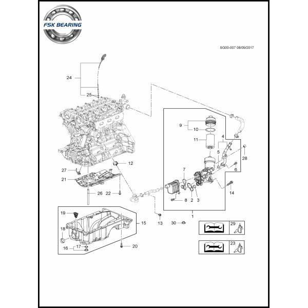 FSK 55566784 Aluminum Oil Cooler for Chevrolet Cruze AveoTrax Opel Astra Mokka