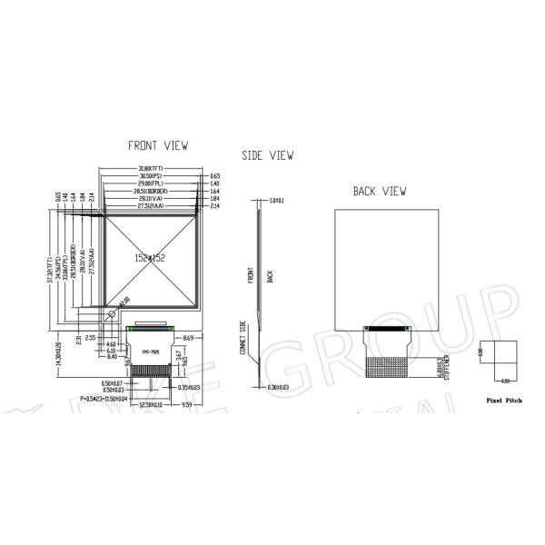 1.54 Inch Ink Screen Blank Fingerprint Cards FPC Rechargeable