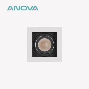 Anti-Glare GU10 MR16 Commercial Adjustable Recessed Spotlight Downlight Frame