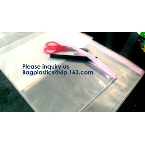 Document File Zip Bags with Hook Hanger Slider Stationary Pen Pencil Packaging