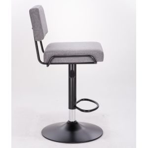 Adjustable Black Swivel Bar Stools With Backs Set Of 2 Upholstered Counter