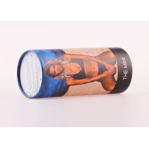 CMYK Printing Paper Tube Packaging , Underwear Cylinder Tube Packaging