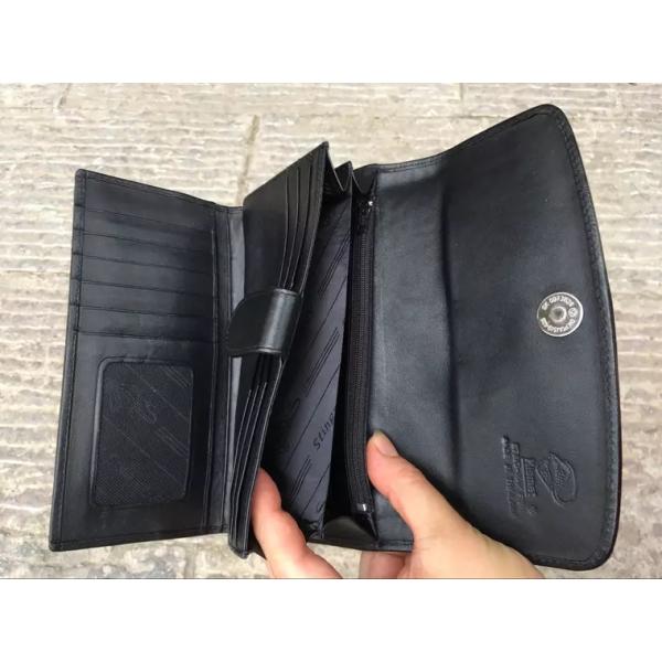 Authentic Stingray Skin Female Long Flower Trifold Wallet Genuine Leather Lady Large Clutch Bag Women Floral Coin Purse