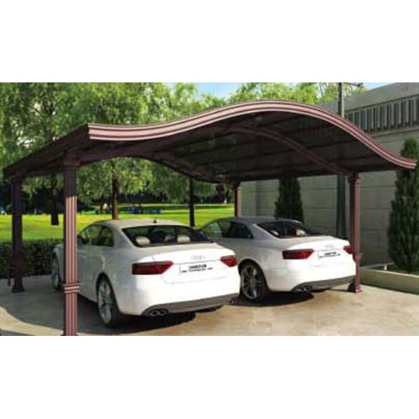 Buy Customized Home Garage Car Parking Shed Aluminum Alloy S Style Carport with Polycarbonate Sheet Roof at wholesale prices