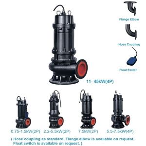 Cast Iron Submersible Municipal Sewage Pump For Domestic Utilities