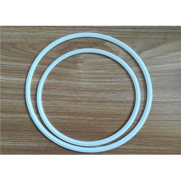 Pure PTFE Flat Washer Backup Ring / Mechanical White Seal Ring Pump Parts