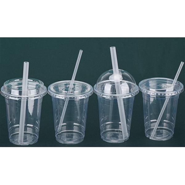 Disposable PLA Transparent Dome Lid Half Open Milk Tea Cup Lid
