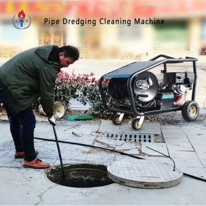 24ph Diesel High Pressure Pipe Dredging Cleaning Machine 60m Hose