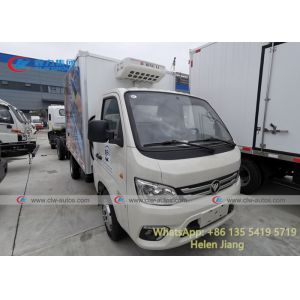 LHD 4 Wheels 2T Gasoline Engine Small Refrigerator Truck