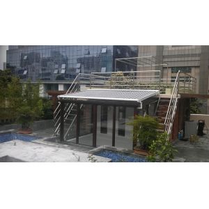 Balcony Retractable Louvered Roof Pergola