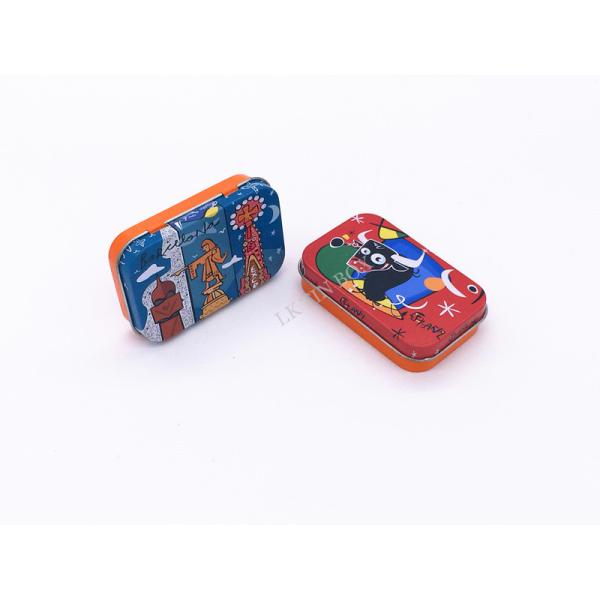 Rectangular Metal Tin Box With Window Hinge Gift Cards Packaging Small Metal Tins