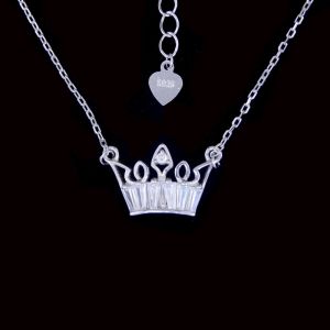 Special Cross Shape Cubic Zirconia Jewelry / Engaged Jewelry Silver Necklace