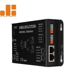 2 Channels Isolated DMX Signal Splitter RJ45 / Press Terminals Interfaces